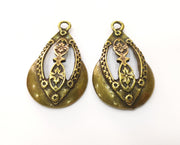2 Antique Bronze Charm Antique Bronze Plated Charm (44x26mm) G18762