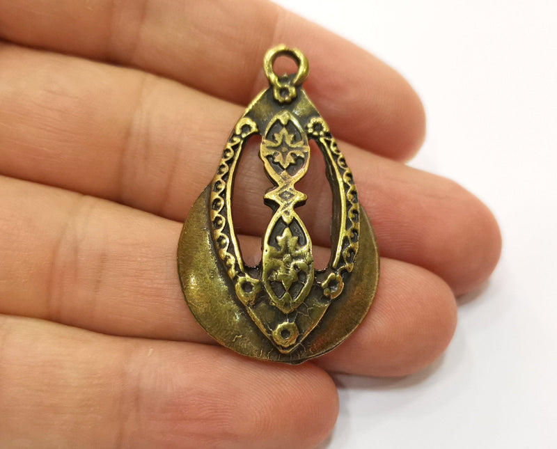 2 Antique Bronze Charm Antique Bronze Plated Charm (44x26mm) G18762