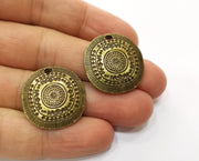2 Antique Bronze Charms Antique Bronze Plated Charms (26mm)  G18764