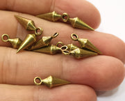 10 Antique Bronze Pendulum Charms Antique Bronze Plated Charms (17x5mm)  G18771