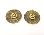 2 Antique Bronze Charms Antique Bronze Plated Charms (30mm)  G18772