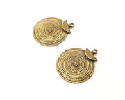 2 Antique Bronze Charms Antique Bronze Plated Charms (28x23mm)  G18774