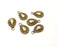 10 Teardrop Charms Antique Bronze Plated Charms (16x10mm)  G18778