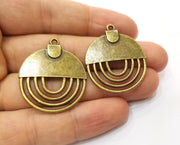 2 Antique Bronze Charms Antique Bronze Plated Charms (36x29mm)  G18781