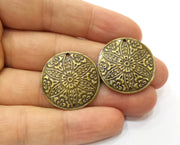 2 Antique Bronze Charms Antique Bronze Plated Charms (28mm)  G18802