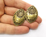2 Antique Bronze Charms Antique Bronze Plated Charms (38x25mm)  G18806