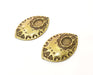 2 Antique Bronze Charms Antique Bronze Plated Charms (38x25mm)  G18806