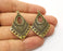 2 Antique Bronze Charms Connector Antique Bronze Plated Charms  (41x26mm)  G18813