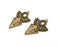 2 Antique Bronze Charms Antique Bronze Plated Charms (37x24mm)  G18815
