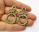 2 Antique Bronze Charms Antique Bronze Plated Charms (47x24mm)  G18821