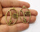 2 Antique Bronze Charms Antique Bronze Plated Charms (40x26mm)  G18822