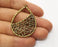 2 Antique Bronze Charms Antique Bronze Plated Charms (47x33mm)  G18823