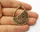 2 Antique Bronze Charms Antique Bronze Plated Charms (47x33mm)  G18823