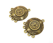 2 Antique Bronze Charms Connector Antique Bronze Plated Charms (30x23mm)  G18835