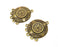 10 Antique Bronze Charms Connector Antique Bronze Plated Charms (30x23mm)  G18835