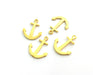 10 Anchor Charms Gold Plated Charms (21x16mm) G18340