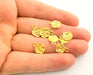 10 Flower Charms Gold Plated Charms (13x10mm)  G18341