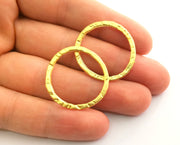 4 Gold Charms Gold Plated Charms (30mm) G18343