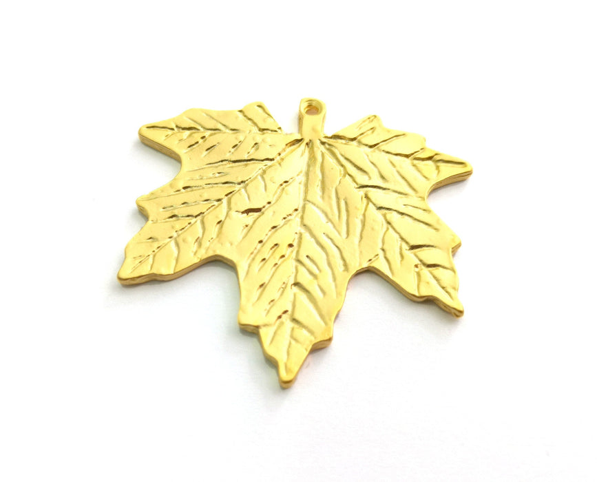 Gold Maple Leaf Charms Gold Plated Charms (43x46mm) G18349