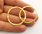 4 Gold Charms Gold Plated Charms (40mm) G18350