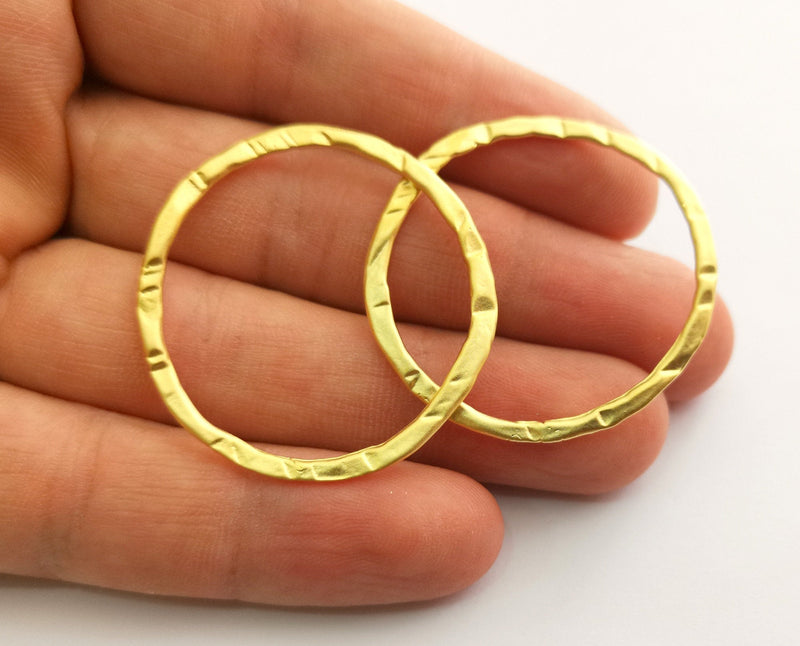 4 Gold Charms Gold Plated Charms (40mm) G18350