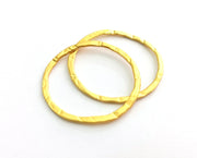 4 Gold Charms Gold Plated Charms (40mm) G18350