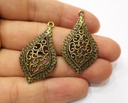 4 Antique Bronze Charms Antique Bronze Plated Charms (42x23mm)  G18836