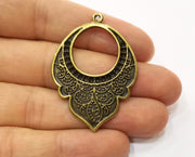 2 Antique Bronze Charms Antique Bronze Plated Charms (48x33mm) G18840