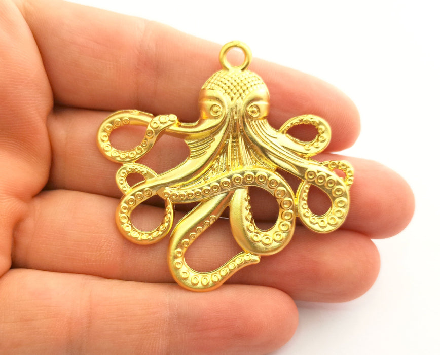 Octopus Charms Gold Plated Charms (54x56mm)  G18352