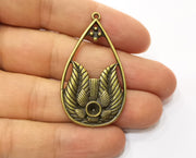 2 Antique Bronze Charms Antique Bronze Plated Charms (49x28mm)  G18852
