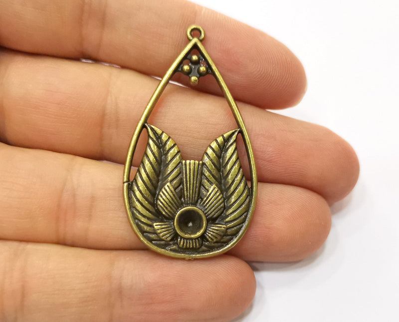 2 Antique Bronze Charms Antique Bronze Plated Charms (49x28mm)  G18852
