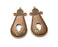 2 Copper Charms Antique Copper Plated Charms (56x25mm)  G18857