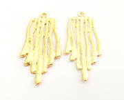 Gold Stalactites Charms Gold Plated Charms (57x25mm) G18362