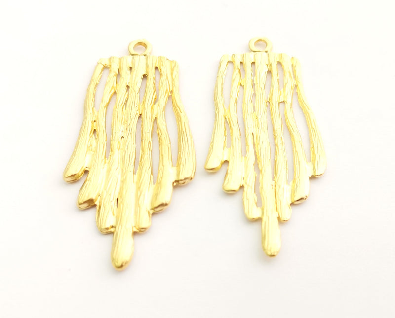 Gold Stalactites Charms Gold Plated Charms (57x25mm) G18362