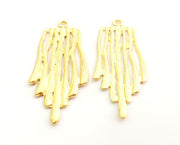 Gold Stalactites Charms Gold Plated Charms (57x25mm) G18362