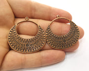 2 Copper Charms Antique Copper Plated Charms (39x40mm)  G18861