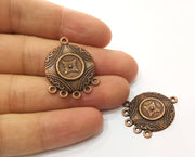 2 Copper Charms Connector Antique Copper Plated Charms (30x23mm)  G18865