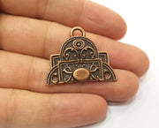 2 Copper Charms Connector Antique Copper Plated Charms (35x28mm)  G18866