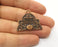 2 Copper Charms Connector Antique Copper Plated Charms (35x28mm)  G18866