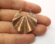 2 Oyster Copper Charms Antique Copper Plated Charms (38x36mm)  G18874
