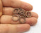 10 Copper Charm Connector Findings Antique Copper Plated Charm (14 mm) G18875