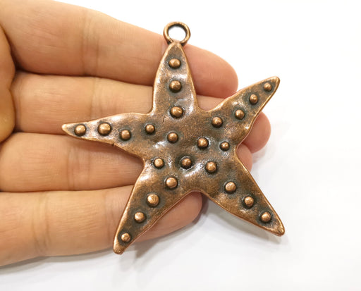 Copper Starfish Charms Antique Copper Plated Charms (72x68mm) G18383