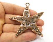 Copper Starfish Charms Antique Copper Plated Charms (72x68mm) G18383