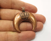 Copper Crescent Pendant Antique Copper Plated Pendant (43x39mm)  G18877
