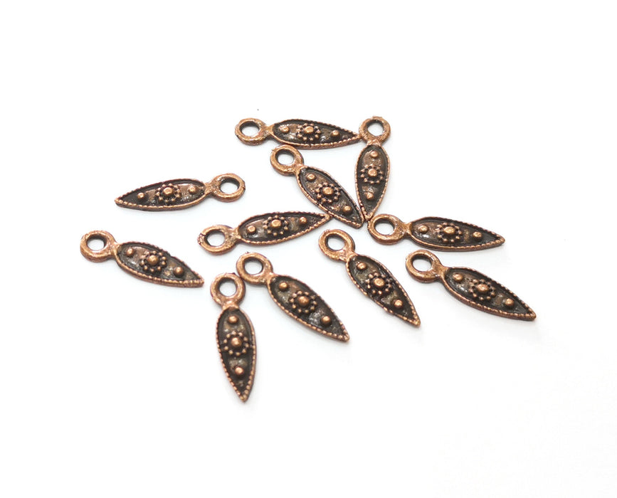20 Copper Charms Antique Copper Plated Charms (18x4mm)  G18880