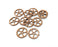 8 Copper Gearwheel Charms Antique Copper Plated Charms (18mm)  G18882