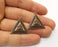 Triangle Copper Charms Antique Copper Plated Charms (27x26mm)  G18888