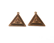 Triangle Copper Charms Antique Copper Plated Charms (27x26mm)  G18888