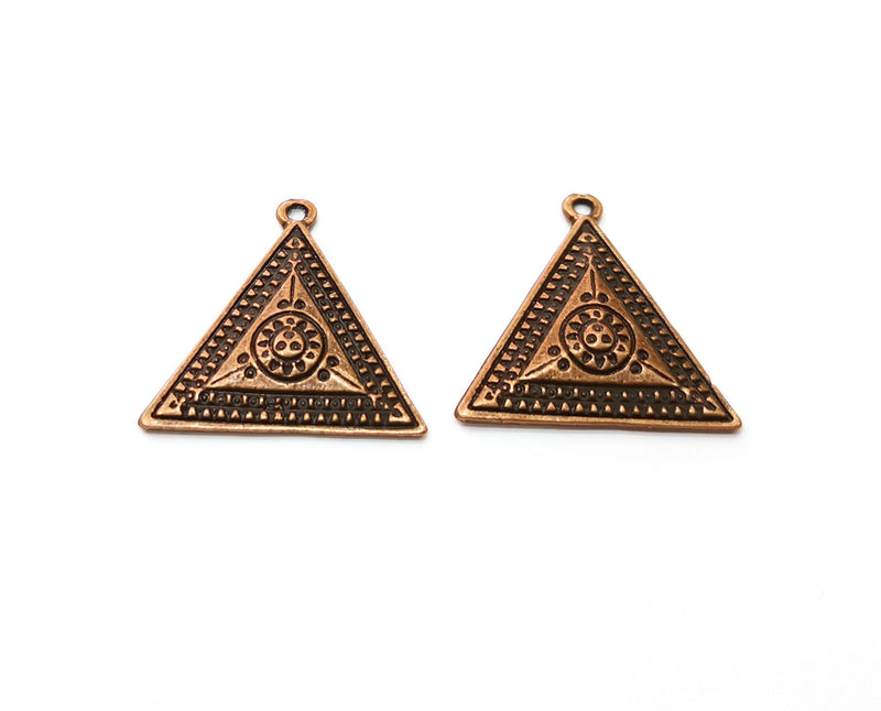 Triangle Copper Charms Antique Copper Plated Charms (27x26mm)  G18888