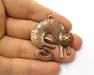 2 Cat Charms Antique Copper Plated Charms (45x42mm)  G18390